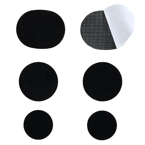 6PCS Self-Adhesive Sneaker Vamp Repair Patch - Anti-Abrasive Quick Fix - Mesh Shoe Hole Repair Sticker for Running Shoes & Fabric Footwear (Black)