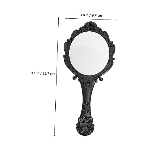 Espejo para Maquillaje Retro de Mano Negro 2 Pzas miniatura 6