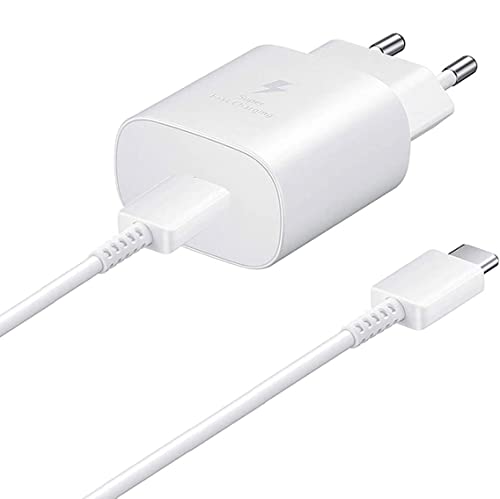 Acce2S - Caricabatterie USB Originale 1,5 A + Cavo USB-C per Samsung Galaxy A51, A80, A20e, A70, A50, A40, A9 (18), A8 2018, A7 2017, A5 2017, A3 2017