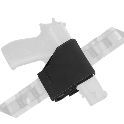 Universal Tactical Pistol Holster – Right-Handed Adjustable MOLLE Nylon Handgun Holster with Quick-Release, Fits Belt, Vest, or Backpack for Airsoft, Hunting & Shooting (Black)