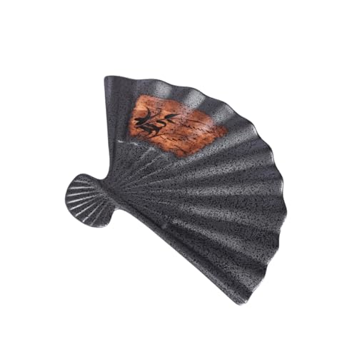 Plato cerámico para sushi en forma de abanico 13 pulg miniatura 1