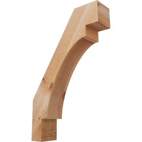 Ekena Millwork BRC06X22X34MRC00RWR 6"W x 22"D x 34"H Merced Rough Sawn Knee Brace, Western Red Cedar