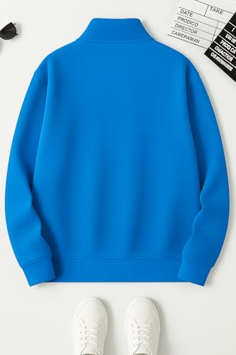 Image of Mack Jonney Men's Fleece Half-Zip High Neck Sweatshirt | Warm & Stylish Winter Wear -M4563