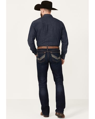 Cinch Men's Ian Dark Rinse Slim Bootcut Performance Stretch Denim Jeans Indigo 36W x 38L US3