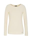 Coupe confortable Emporio Armani Pull Chaud côtelé pour Femme Blanc L, Blanc, L