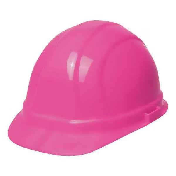 Hard Hat, Polyethylene, 6 Point Ratchet, Type 1, Class E, Hi-Vis Pink, Mfr: 19989-A