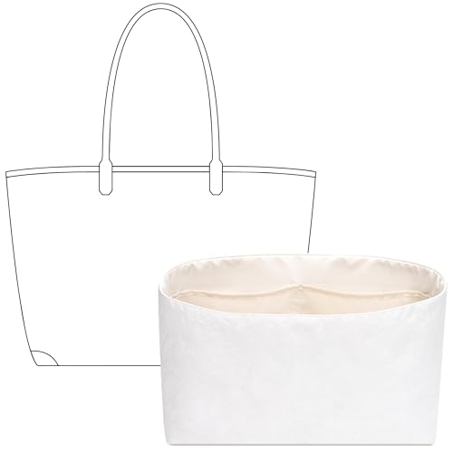 FANJI Project Tote Bag Organizer Insert for GOYARD Artois PM handbag, Custom Fit Inside Craie Lightweight WaterResistant Purse Insert with Cup Holder Accessories