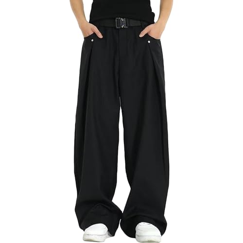Pantalon gothique plissé avec poches coupe décontractée