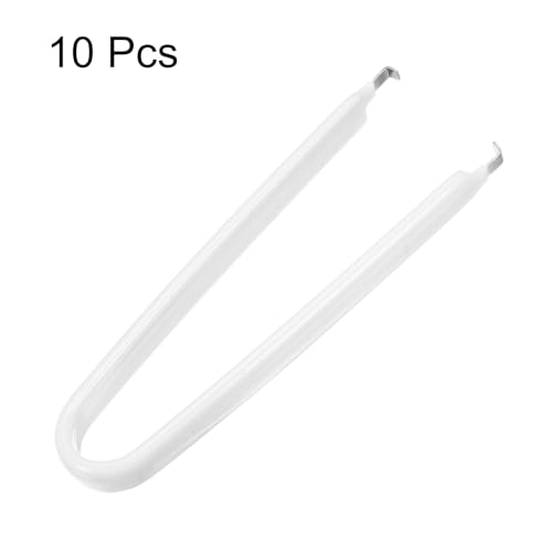 Image of HARFINGTON 10Pcs IC Chip Extractor IC U Shape Puller Stainless Steel with Insulated Vinyl Grip Motherboard Circuit Board Component Puller Chip Extractor for PCB Removal Tool, White