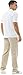 HOEREV Men Casual Beach Trousers Linen Summer Pants, Beige, Large