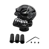 KBBYT Car shift lever Skull Shift Head Shift Car Head Skull Wave Head Most Car Modification Sport Lever Gear -Stick Manual Transmission Head Lever(Black)