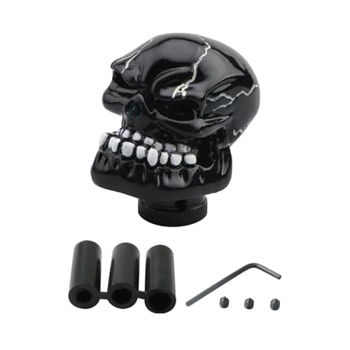 KBBYT Car shift lever Skull Shift Head Shift Car Head Skull Wave Head Most Car Modification Sport Lever Gear -Stick Manual Transmission Head Lever(Black)