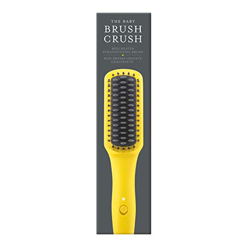 Drybar The Baby Brush Crush: Mini Heated Straightening Brush, Great for Touch-Ups, Flyaways, Bangs & Short Hair, Travel Friendly