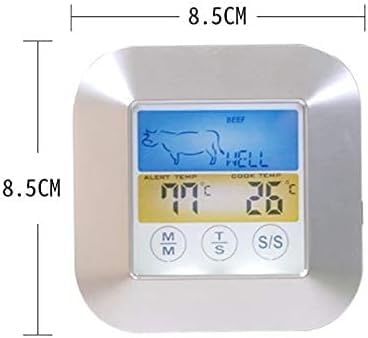 Touchscreen Digital Food Meat Thermometer Timer Alert for Kitchen Cooking BBQ Grill