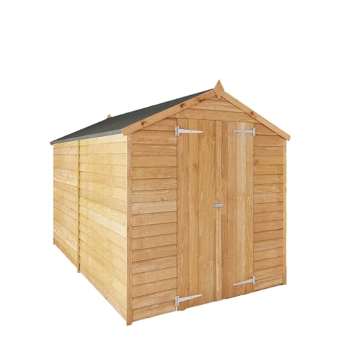 WALTONS 10 x 6 Overlap Storage Shed | Apex Roof | 7mm Overlap Cladding | Wooden Garden Storage Shed | 10 Year Anti Rot Guarantee | 10 x 6 10ft 6ft | Windows or Windowless (Windowless)