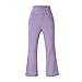 Girls Fleece Lined Flare Leggings Stretchy Elastic Waist Yoga Pants Workout Dance Trousers for Kids 5-14 Years