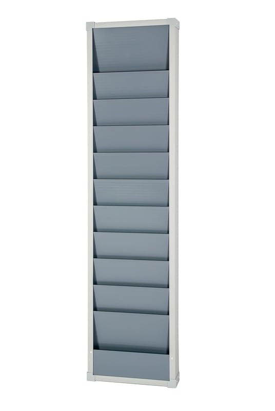Planungstafel einreihig, für DIN A4, Planungsreihen durchgehend befüllbar, Grau, Maße 315 x 1.282 mm, Schienen 10, Verpackungseinheit: 1 STK