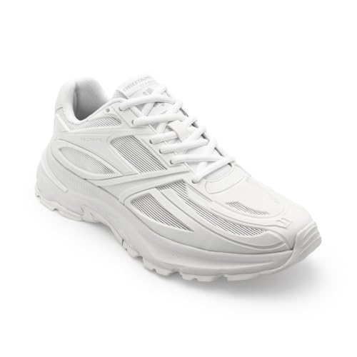 Image of Red Tape Men's Sneakers White Mesh KPU Round Lace-Up Flexible Support
