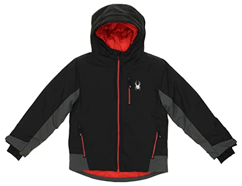 Spyder Boy's Youth (8-20) City-To-Slope Full Zip Hooded Jacket, Black