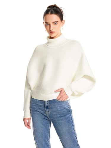 CIDER Women’s Turtleneck Long Sleeve Oversized Trendy Pullover Sw...
