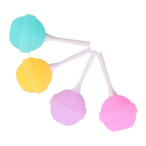 ASAKKURA 4個 家用シリコーン製アイスクリームモールド ロリポップ形状の氷球製氷器 耐低温 取り出しやすい装飾氷型 夏のドリンクや に