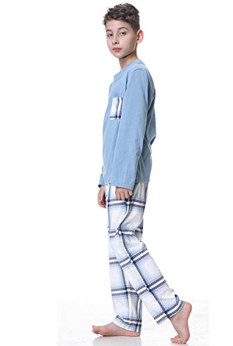 BYX SweetLeisure Big Boys Pajamas Loose Cotton Top Bottom Lounge Teens Sleepwear Size 10 12 14 164