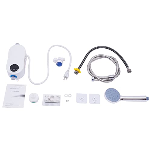 Caihaoa 110V Instant Electric Water Heater Shower, 3500W Mini Electric Instant Water Heater Faucet, Kitchen Household Electrical Instant Water Heater With Shower Head Whiter thumb #7