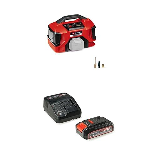 Einhell PRESSITO 18/21 - Solo, Akülü Kompresör ve Einhell 18V 2,5 Ah PXC Starter Kit (Başlangıç Seti)