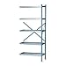 Denios K32-1107 Galvanized Steel Containment Shelving with Section Adder, 3 Shelves, 250 lbs Load Capacity, 36" Length x 84" Height x 24" Depth