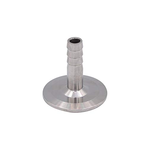 Dernord 1.5" Tri Clamp To 0.5" Hose Barbed Adapter Sus304 Sanitary Hose Pipe Fitting (1/2 Inch Barb Hose) #TOP1