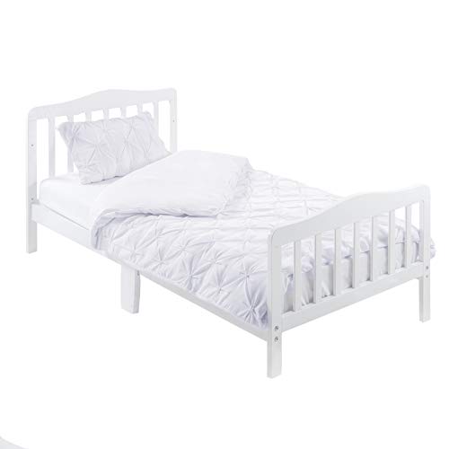 Tadpoles 2 Piece Toddler Gathered Duvet Cover Set, White #TOP2