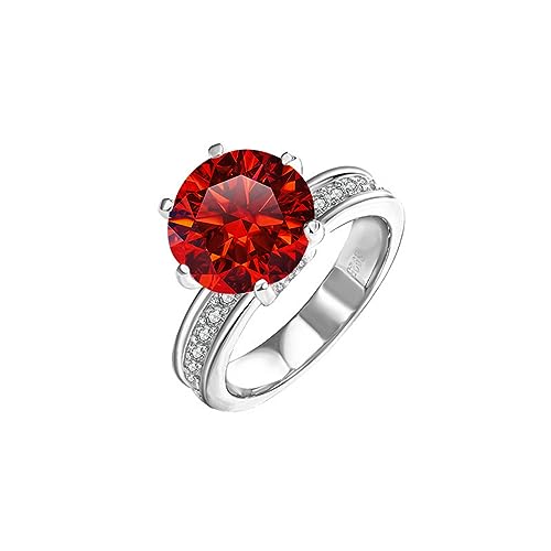 Alliances de mariage en Moissanite bague diamant VVS1 coupe ronde rose
