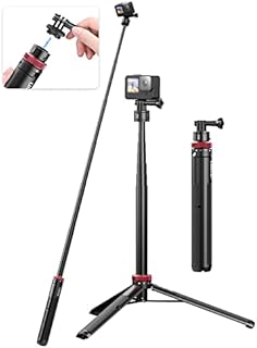 57in Extendable Selfie Tripod Accessories for Gopro - ULANZI Go Quick II Long Action Camera Stick Tripod Quick Release Adapter Vlog Handle Grip for GoPro Hero 11 10 9 8 7 6 5/Max/DJI OSMO Action