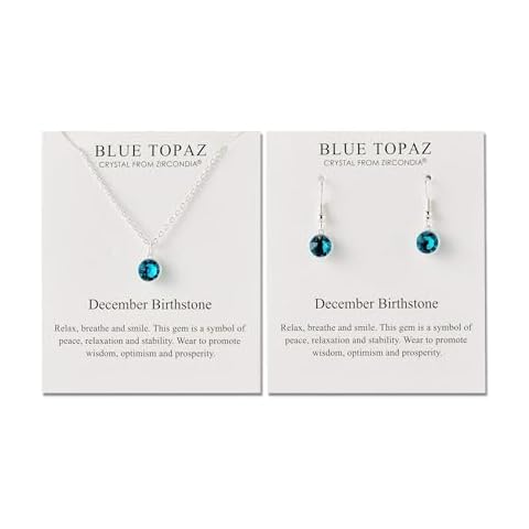 Philip Jones Blue Topaz Necklace and Earrings Set Cover