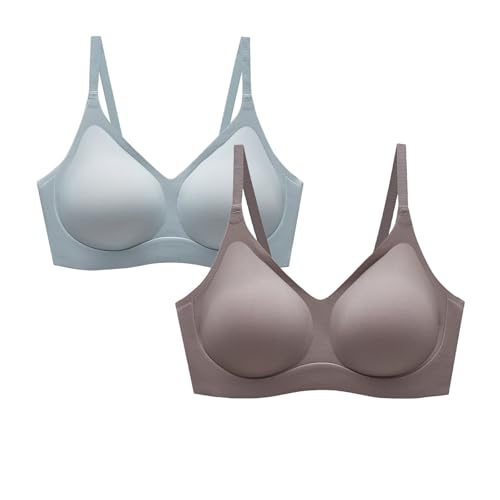 Soutien-gorge push-up sans armatures t-shirt respirant couverture complète lot de 2 E M
