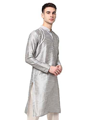 Image of Jompers Men Black & White Solid Kurta