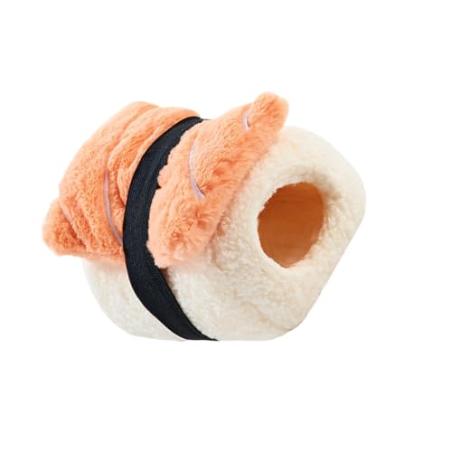 Sushi Design - Saco de dormir para hámster de peluche pequeño para chinchillas y jerbos