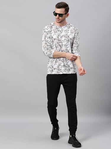 Image of Urbano Fashion Men's Printed Full Sleeve Slim Fit Cotton T-Shirt