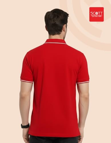 Image of Scott International Cotton Polo T Shirt | Collar Tshirts | Half Sleeves Plain T Shirt | T-Shirt |Tshirt for Men Stylish | Men's Tshirt
