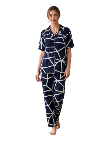 Image of CLOUD SOFT Women's Rayon Night Suit Set | Premium Soft Printed Pajama Set for Women | Shirt & Pajama Sleepwear Combo | Comfortable Ladies Nightwear Loungewear Set (CS12001)