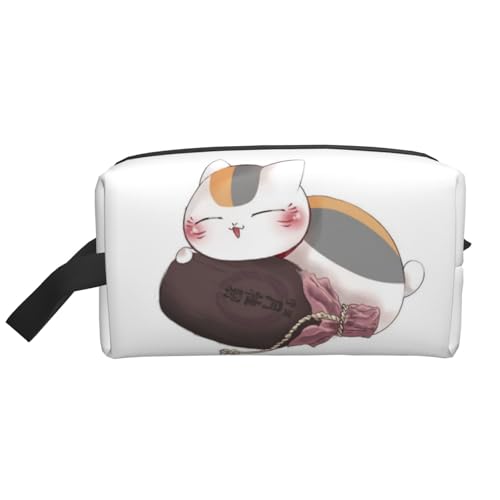 ニャンコ先生 夏目友人帳 (1) 化粧ポーチ トイレタリーバッグ トラベルバッグ 軽量 ミニポーチ おしゃれで かわいい 化粧品収納袋 人気 アニメ ユニセックス 男女兼用