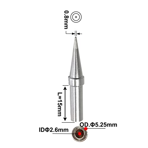Image of Soldering tips for Weller WE1010 WESD51 WES51 WCC100 Round 0.8 ETP 5pcs Pack
