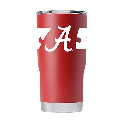 Gametime Sidekicks Alabama 20oz Crimson Tumbler – Officially Licensed, 18/8 Stainless Steel, Double-walled, Vacuum-insulated, UV LED Printed Logos, Sweatless, Stays Hot/Cold –