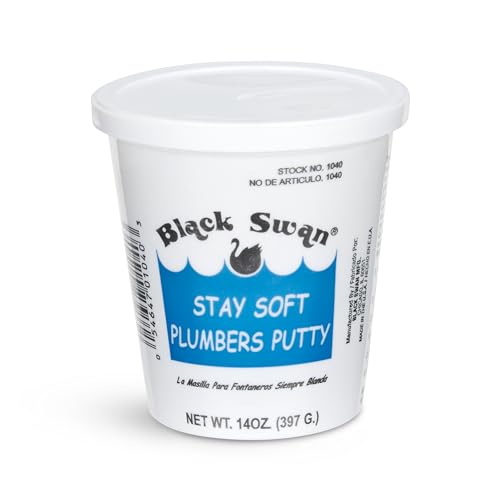 Black Swan Stay Soft Plumbers Putty Flexible Sealant Seal Sink Tap Basin Bath (397 Grams)