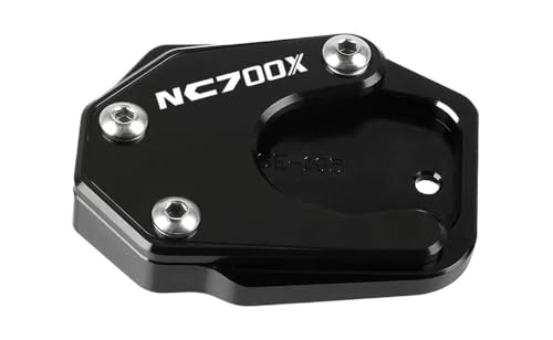 Extension de béquille moto NC700X plaque élargie anti-enfoncement noire