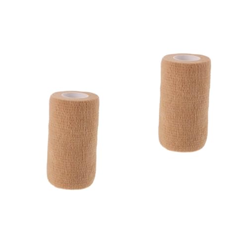 POPETPOP 2 Rolls Self- Bandage Tape Roll for Sports Elastic Wrist Ankle Leg Knee First Aid Dressing