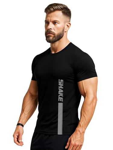 Image of 3Colours RGB Active Fit Men's Sports T-Shirt - Lightweight Quick Dry Polyester Gym & Running Wear-Shake