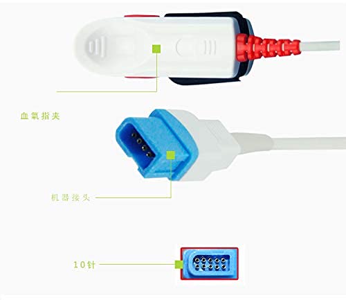 Kompatybilna sonda czujnika SpO2 10 styków 10 stóp 10P 3M do monitoringu pulsoksymetru kosmicznego 1050, 1600, 1700, 90369, 90469, 90496 itp.
