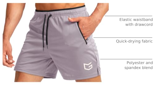 Image of G Gradual Men's Gym Workout Shorts Zipper Pockets 5 inch / 7 inch Quick Dry Breathable Runing Athletic Short for Men