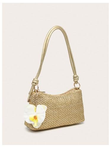 Image of Verdusa Women's Straw Woven Shoulder Bag Tote Handbag Summer Beach Purse Vacation Bags